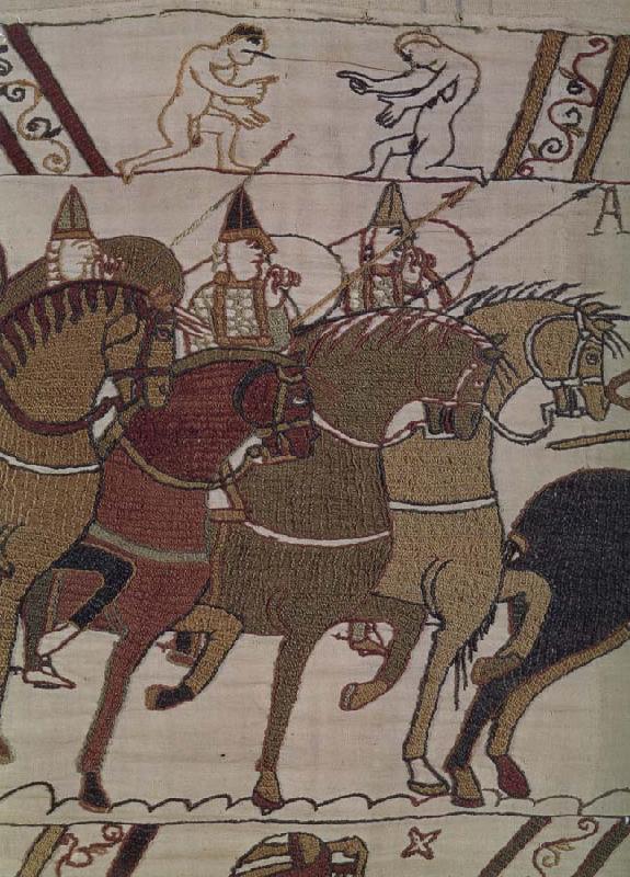 unknow artist Frankeich knight in the attack on Harold, out of the carpet of Bayeux